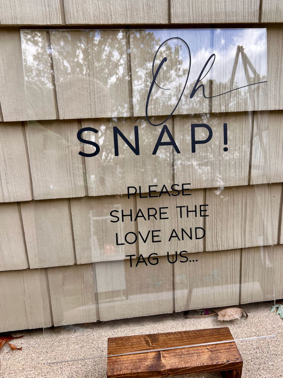 Oh Snap Sign ~ Wedding ~ Event ~ Photos ~ Social Media