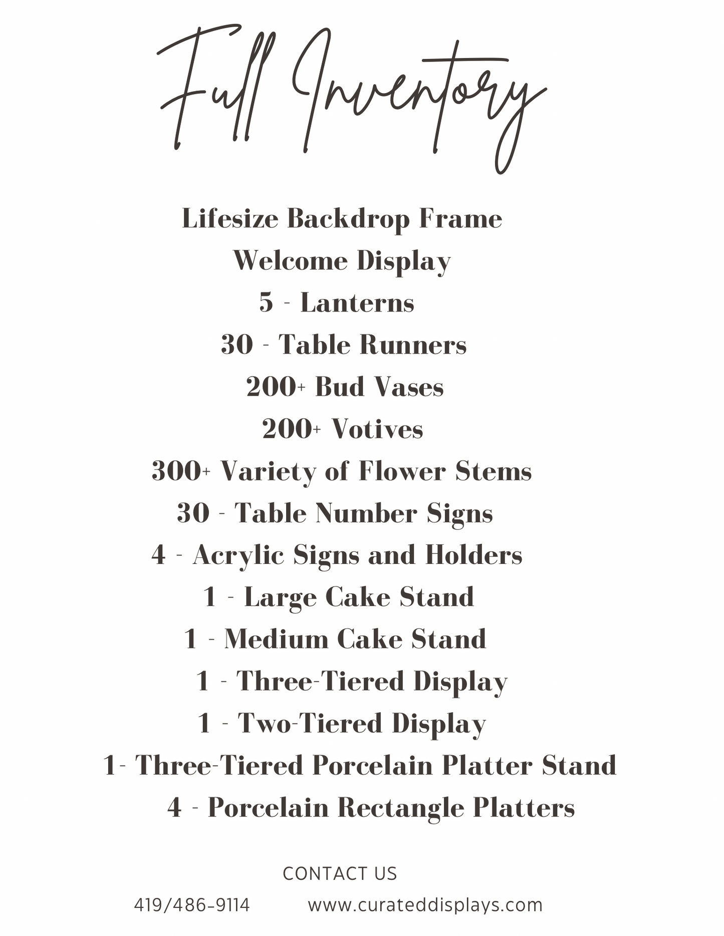The Signature Collection - Wedding Decor Rental