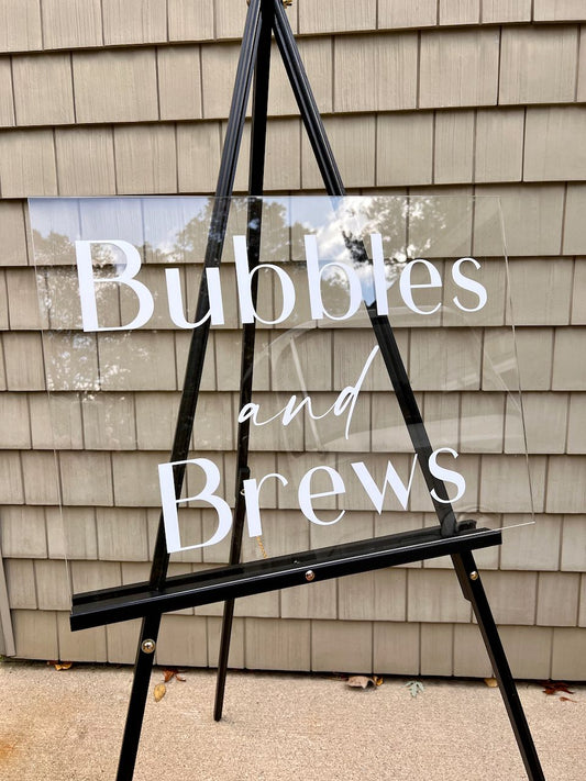 Bubbles And Brews Sign ~ Champagne Wall ~ Wedding ~ Bar ~ Bachelor Party
