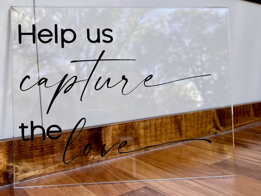 Help Us Capture The Love Sign ~ Photobomb ~ Memories ~ Wedding ~ Anniversary