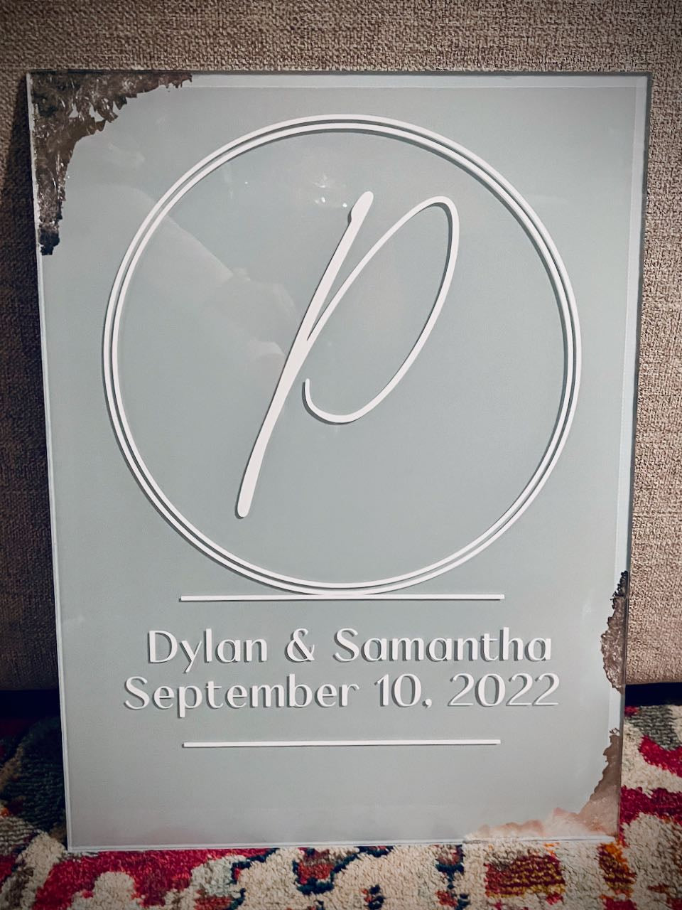 Custom Monogram Sign ~ Special Day ~ Anniversary