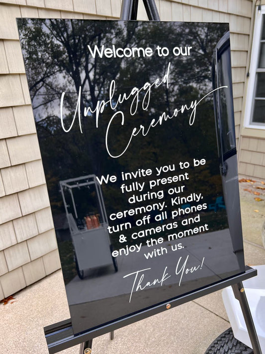 Welcome To Our Unplugged Ceremony Sign~ Wedding ~ Party ~ Celebration
